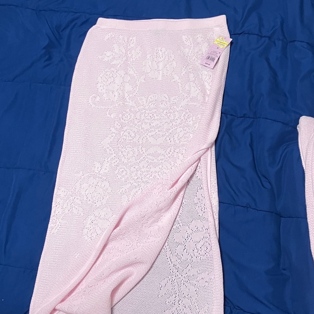 Target Light Pink Lace Pencil Skirt
